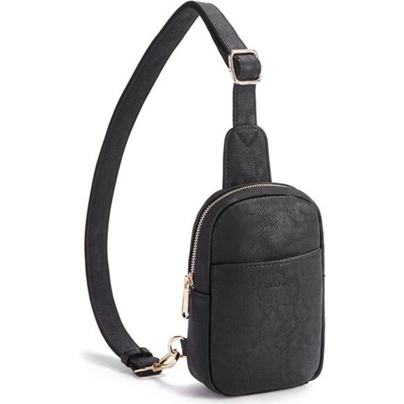 Telena Small Sling Bag for Women Leather Crossbody Fanny Packs Chest Bag Womens - Picture 1 of 6